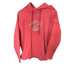 Columbia‎ Coral Pink Hart Mountain Pullover Hoodie Women's Size L